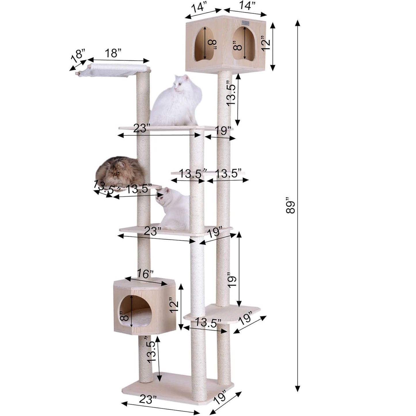 Multi-Level Cat Tower - Scots Pine