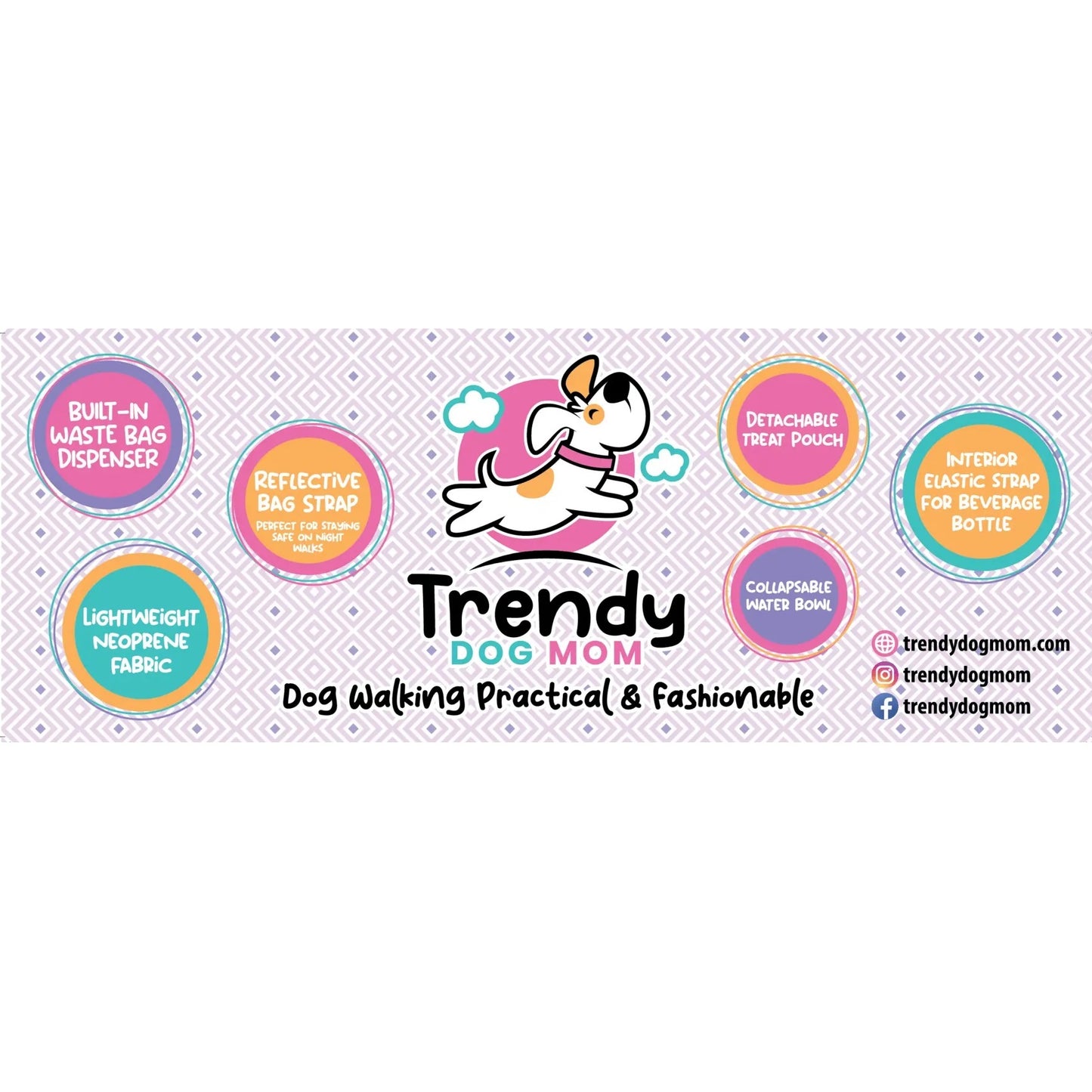 "Rainbow" Dog Walking Bag