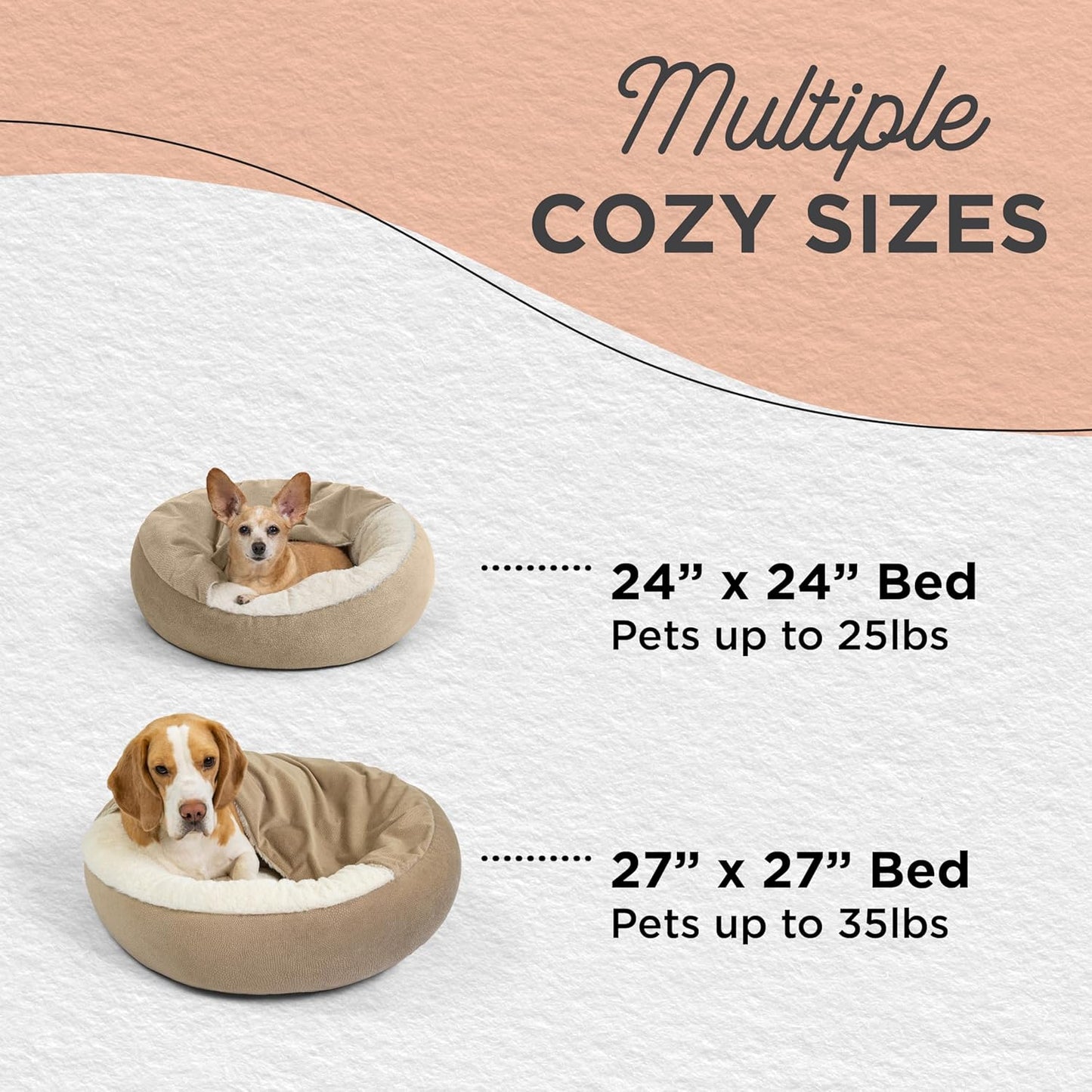 Cat & Dog Cuddler Bed - Wheat Ilan