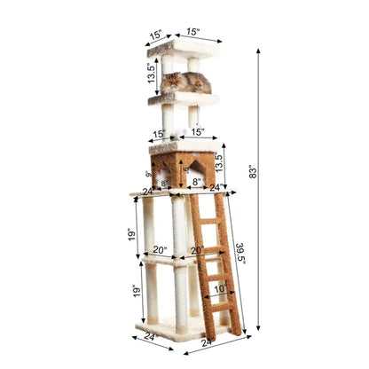 Multi-Level Cat Tower - Beige