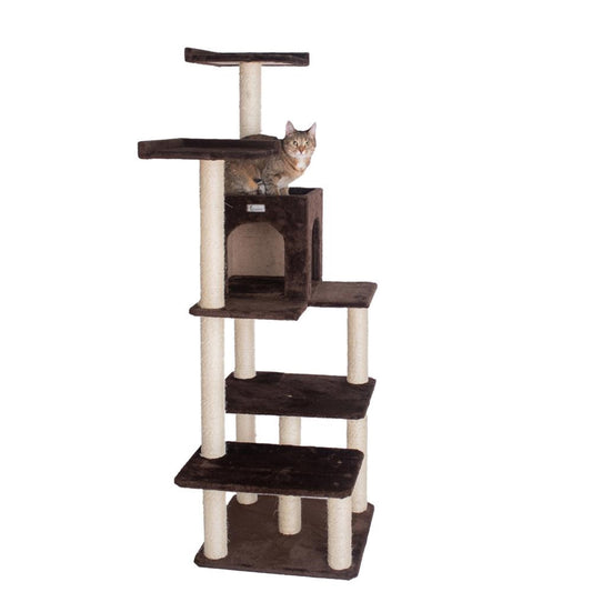 Multi-Level Cat Tower - Coffee Brown