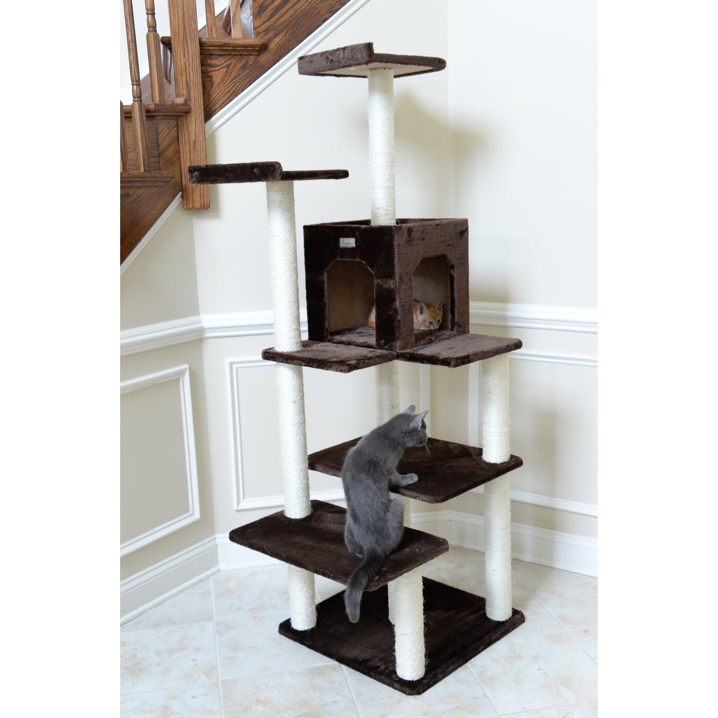 Multi-Level Cat Tower - Coffee Brown