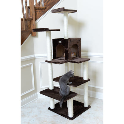 Multi-Level Cat Tower - Coffee Brown