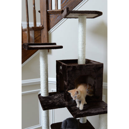 Multi-Level Cat Tower - Coffee Brown
