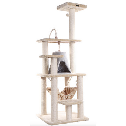 Cat Tree With Hammock - Playhouse