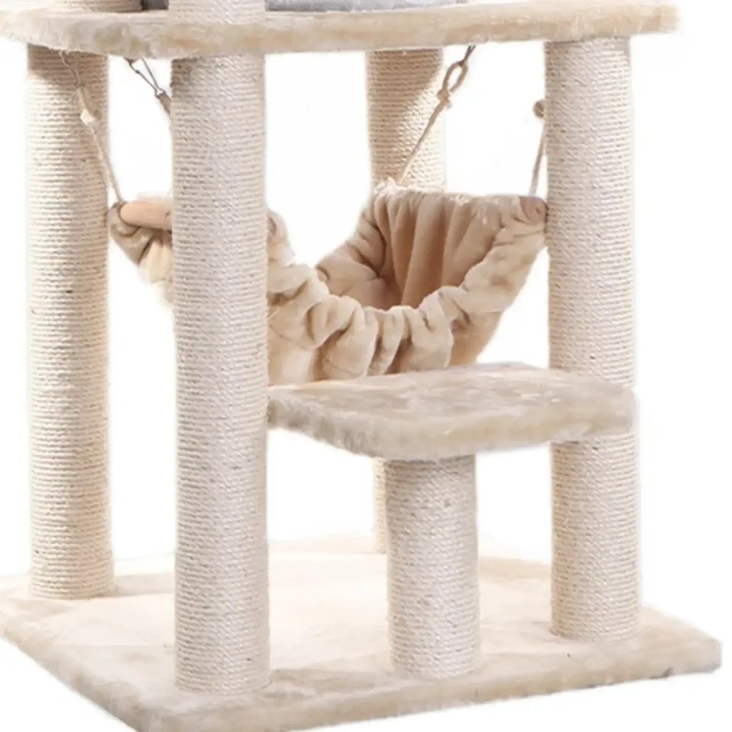Cat Tree With Hammock - Playhouse