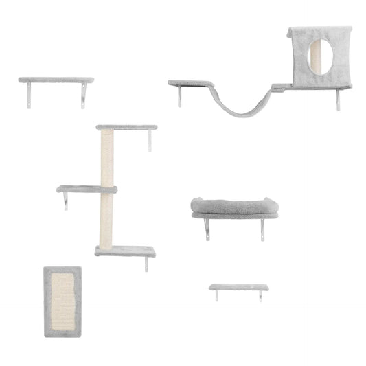 Set of 6 Cat Wall Shelves