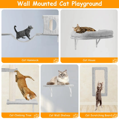 Set of 6 Cat Wall Shelves