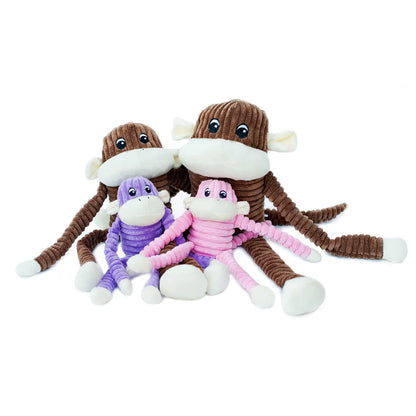 Spencer Crinkle Monkey Pink Plush