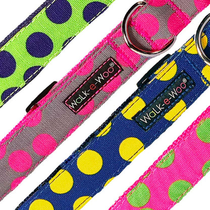 NEON Polka Dot Dog Collar
