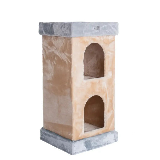 Double Condo Cat House With Carpet