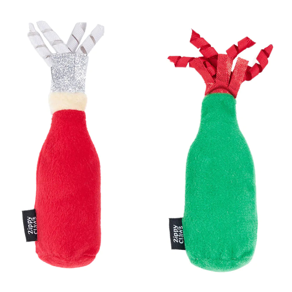 Reindeer Beer & Elf Nog 2pk Cat Plush