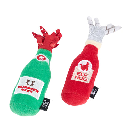 Reindeer Beer & Elf Nog 2pk Cat Plush
