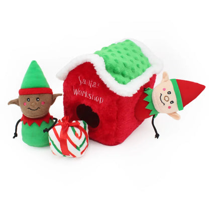 Holiday Burrow® Santa's Workshop Plush