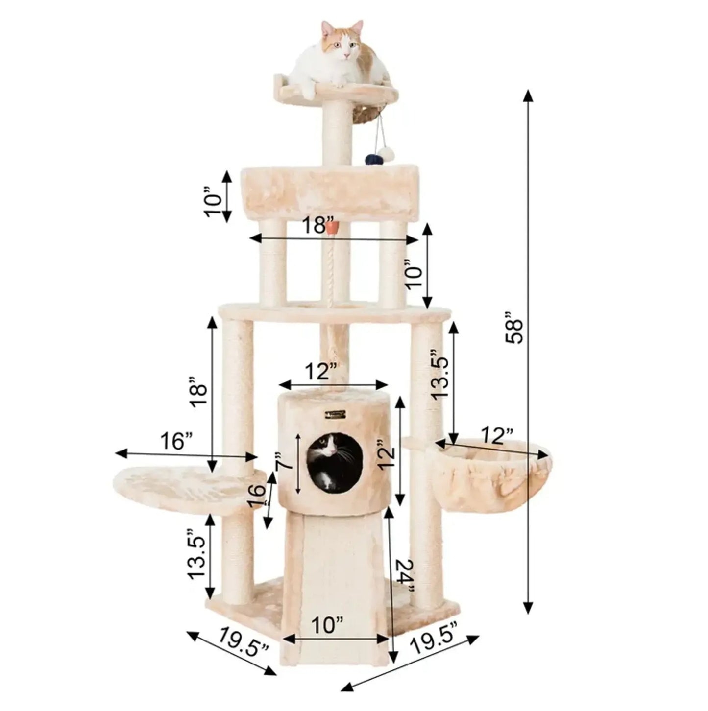 Multi-Level Cat Tower - Spacious