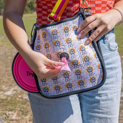 "The Golden One" Goldendoodle Dog Walking Messenger Bag Set