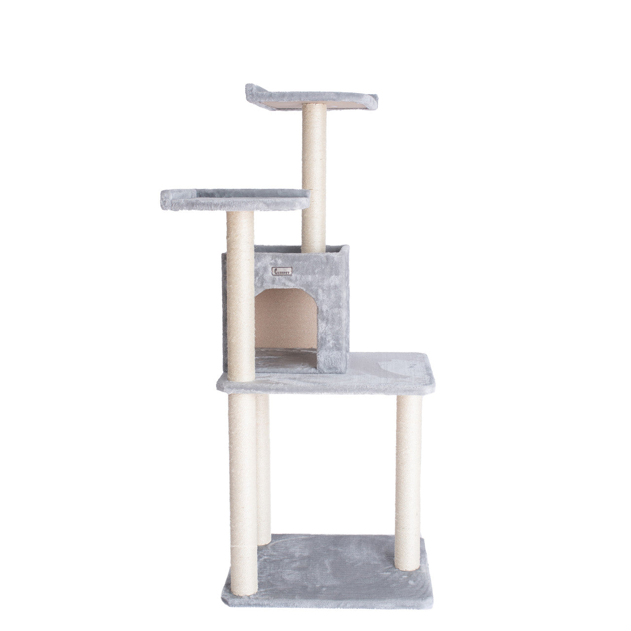 Two-Door Cat Tower - Gray Condo