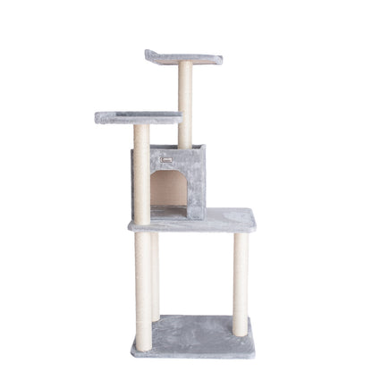 Two-Door Cat Tower - Gray Condo